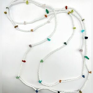 Elastic Seed Bead and Crystal Wrap Bracelet